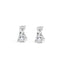 14K White Gold Double Diamond Drop Earrings