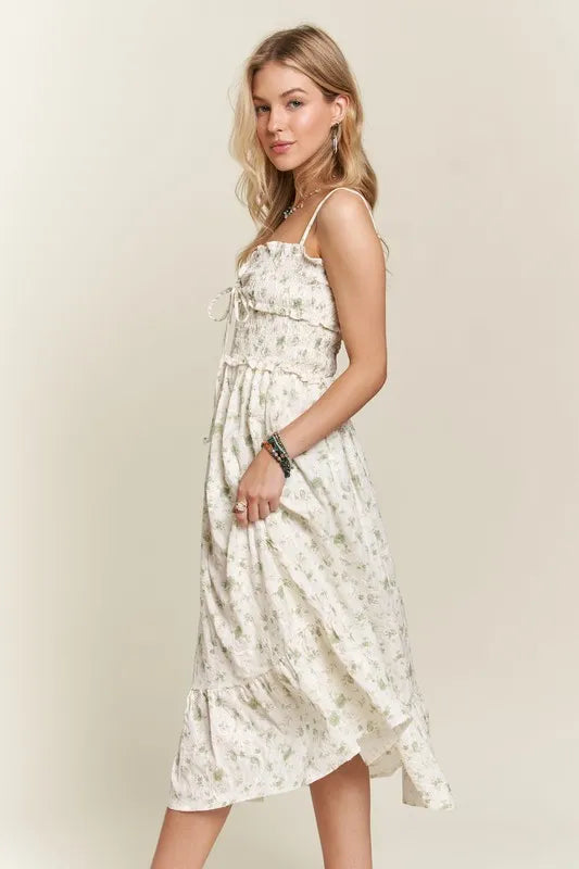 Robe Cami à Col en Coeur à Imprimé Floral pour Femmes