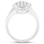Anillo de Compromiso de Diamante Blanco Genuino de 0.62 Quilates en Plata de Ley