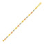 Bracelet de cheville en or tri couleur 14k avec maillons mariniers