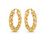 Pendientes de aro de cuerda de oro amarillo de 14k
