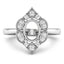 Anillo de Compromiso Semi Montura de Diamante Blanco de 0.20 Quilates en Oro Blanco de 14K