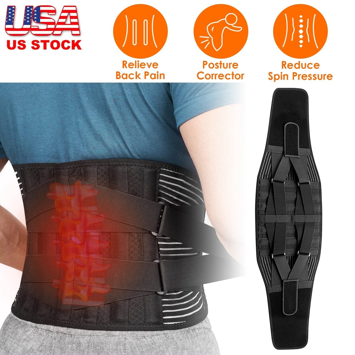 GBruno Back Support Brace for Enhanced Comfort