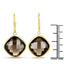 Boucles d'oreilles en argent sterling avec quartz fumé véritable de 21,40 carats