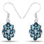 Pendientes de plata esterlina con topacio azul de Londres de 4.32 quilates