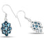 Pendientes de plata esterlina con topacio azul de Londres de 4.32 quilates