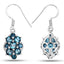 Pendientes de plata esterlina con topacio azul de Londres de 4.32 quilates