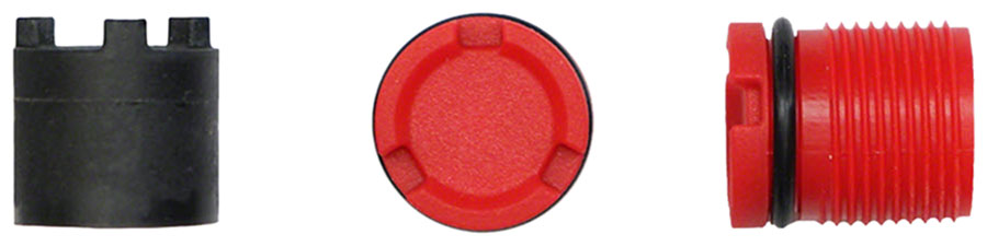 Tapones de Eje LOOK y Kit de Herramientas - 2 Tapones Rojos para Pedales X-Track