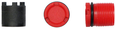 Bouchons de broche LOOK et kit d'outils - 2 bouchons rouges pour pédales X-Track