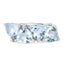 Bague en argent sterling .925 avec topaze bleue véritable de 5,00 carats
