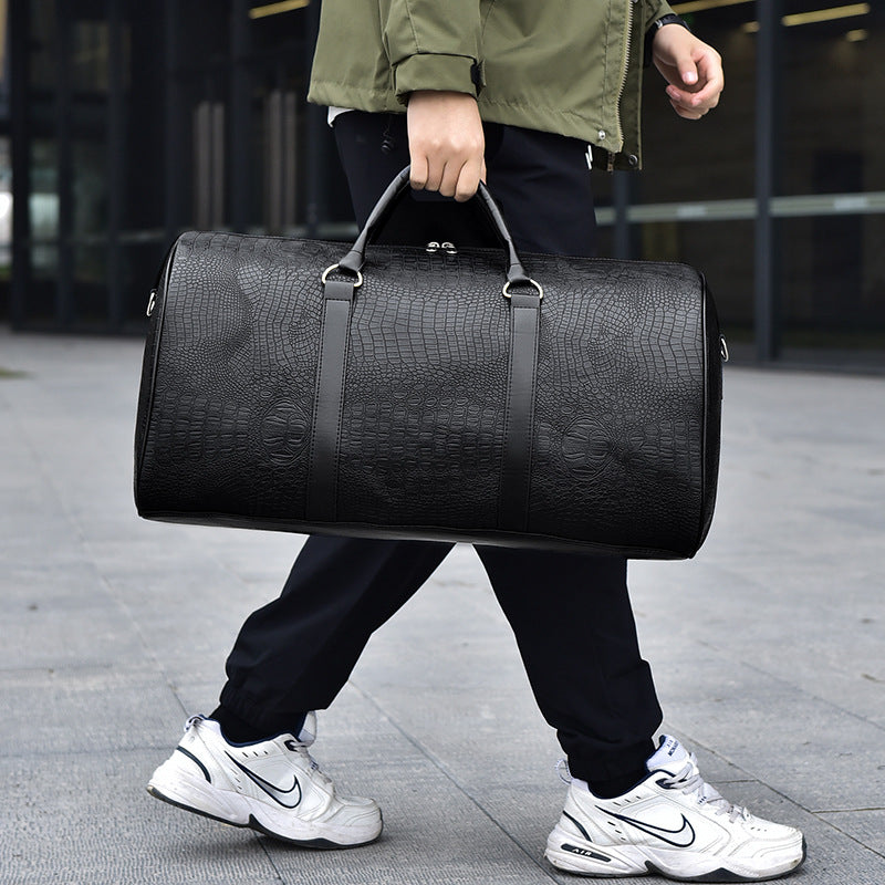 Bolsa de Viaje Personalizada con Patrón de Cocodrilo para Hombre