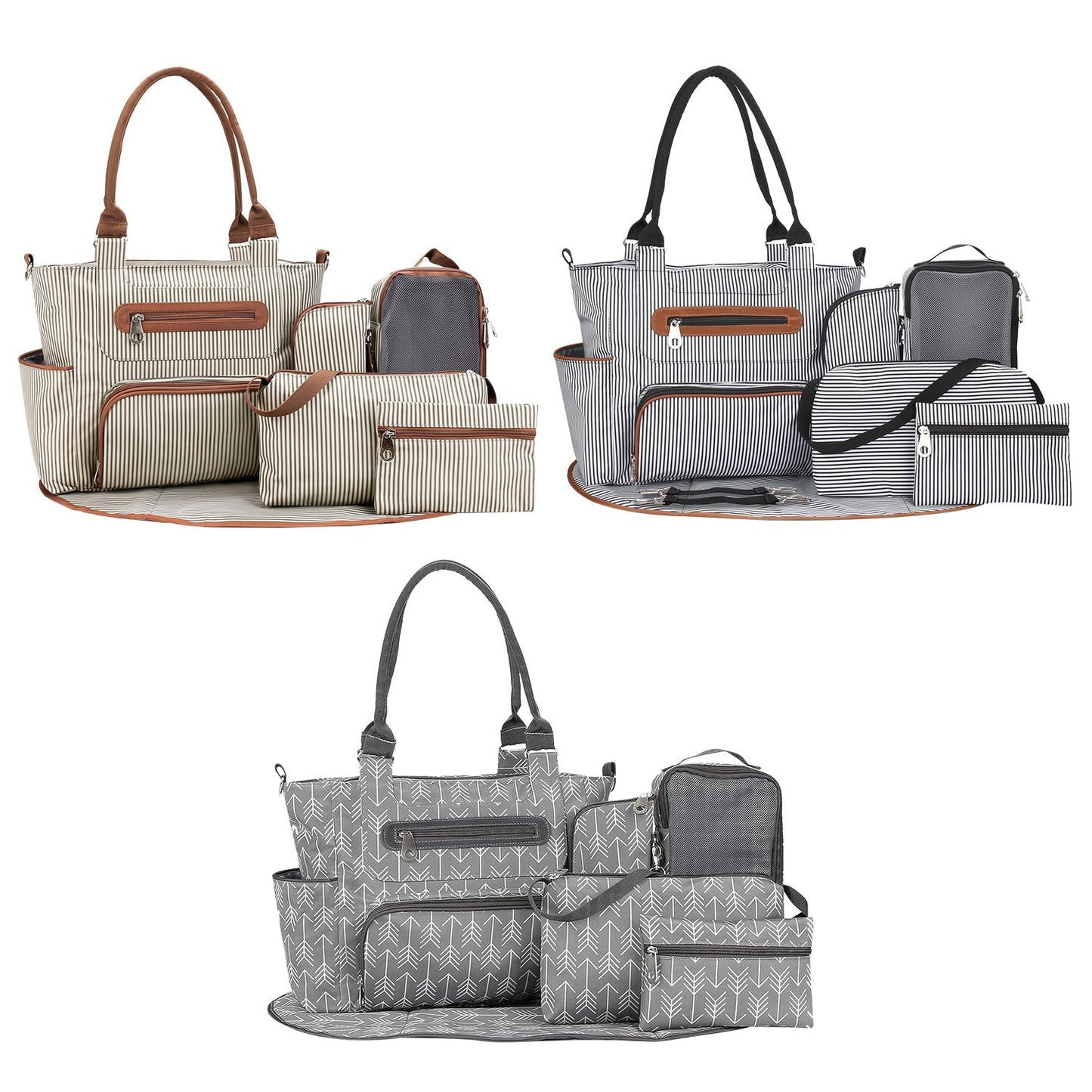 Ensemble de Sac à Langer Multifonctionnel de 8 Pièces
