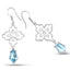 Pendientes de Topacio Azul Suizo de 12.14 Quilates en Plata Esterlina