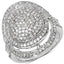 1.13 Carat Genuine White Diamond Sterling Silver Engagement Ring