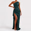 Elegant One-Shoulder Backless Slit Dress for Women