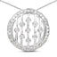 Pendentif en diamant blanc véritable de 0,53 carat en argent sterling .925