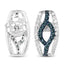 0.42 Carat Genuine Blue Diamond & White Diamond Earrings