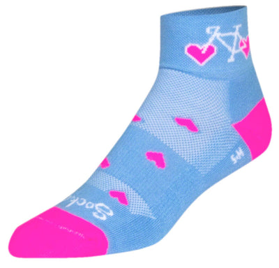 SockGuy Classic Wheel Luv Socks - Blue Small/Medium