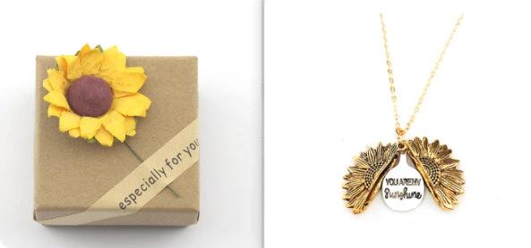 Collar de Letras Dobles Girasol