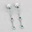 0.60 Carat Genuine Emerald .925 Sterling Silver Earrings