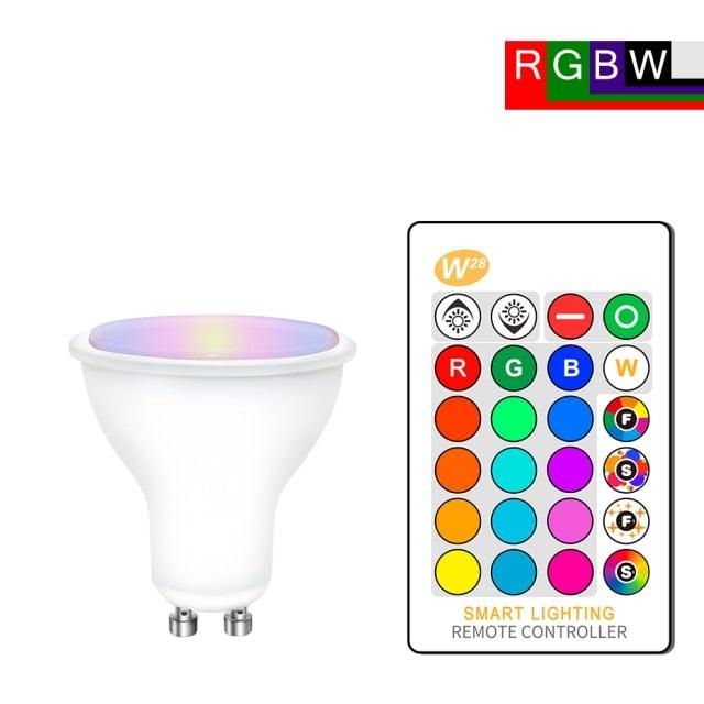 Bombilla LED RGB E27 con Control Remoto - Luz Cambiante de Color