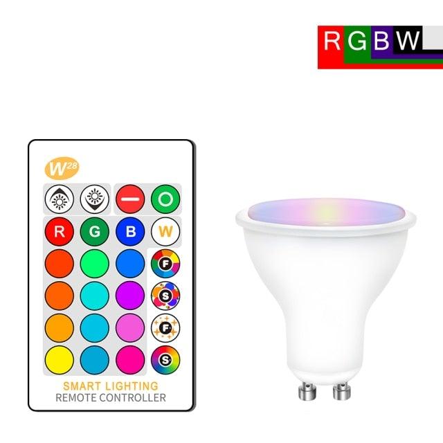 Bombilla LED RGB E27 con Control Remoto - Luz Cambiante de Color