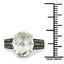 Bague en Argent Sterling avec Améthyste Verte de 4,41 Carats et Diamants