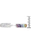 8.79 Carat Genuine Multi-Stone .925 Sterling Silver Hoop Earrings