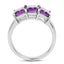 2.85 Carat Genuine Amethyst Sterling Silver Engagement Ring