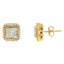 Pendientes de diamantes de oro amarillo de 10KT - Peso total de 1/2 quilate