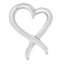 .925 Sterling Silver Open Heart-Shaped Awareness Ribbon Pendant Necklace