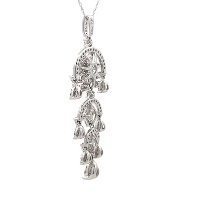 Pendentif de mode en diamant naturel de 1,50 ct en or blanc 14KT