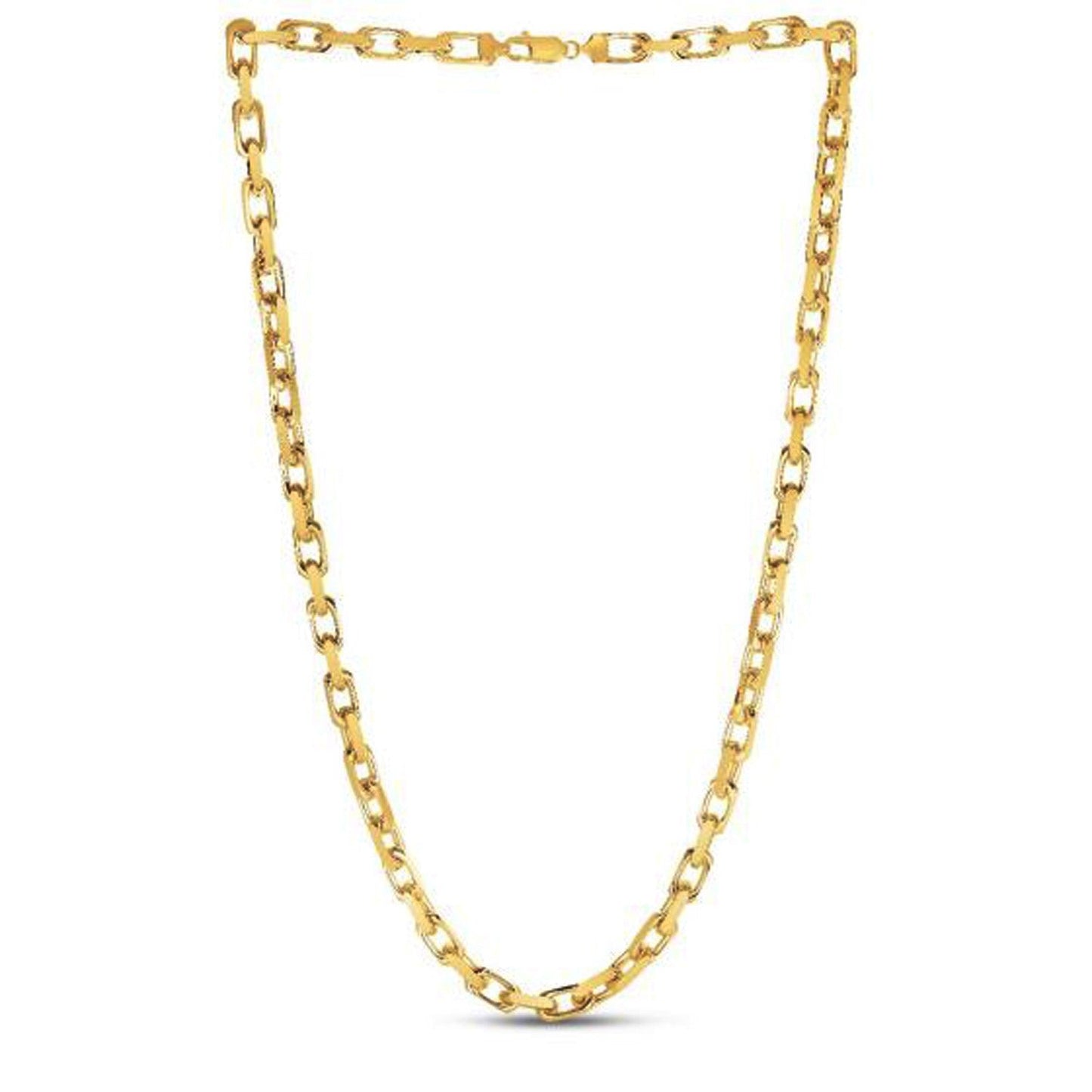 14k Yellow Gold French Cable Link Chain - 6.10 mm