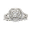 Genuine Cubic Zirconium CZ Sterling Silver Engagement Ring