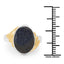 3.25 Carat Cobalt Blue Drusy Sterling Silver Engagement Ring