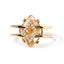 Bague en or jaune 14K avec topaze jaune taille marquise et accents de diamant