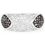 Bague en argent sterling avec diamants champagne et blancs de 0,94 carat
