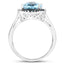 5.27 Carat Swiss Blue Topaz & Diamond Sterling Silver Ring