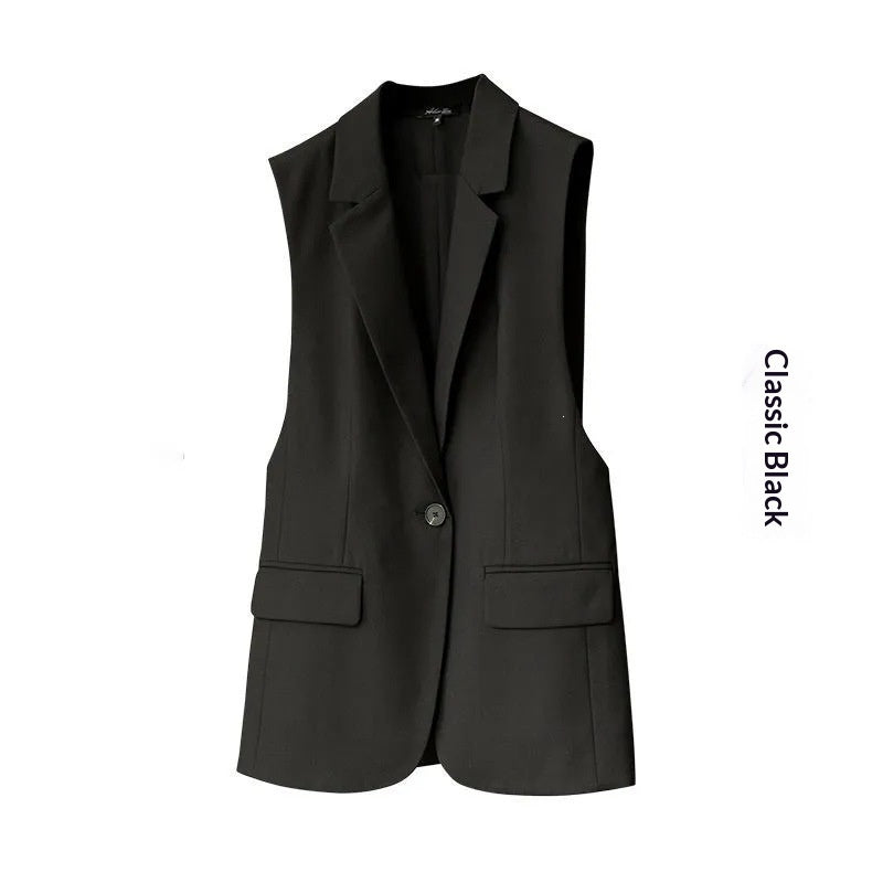 Korean-Style Versatile Women's Blazer Vest