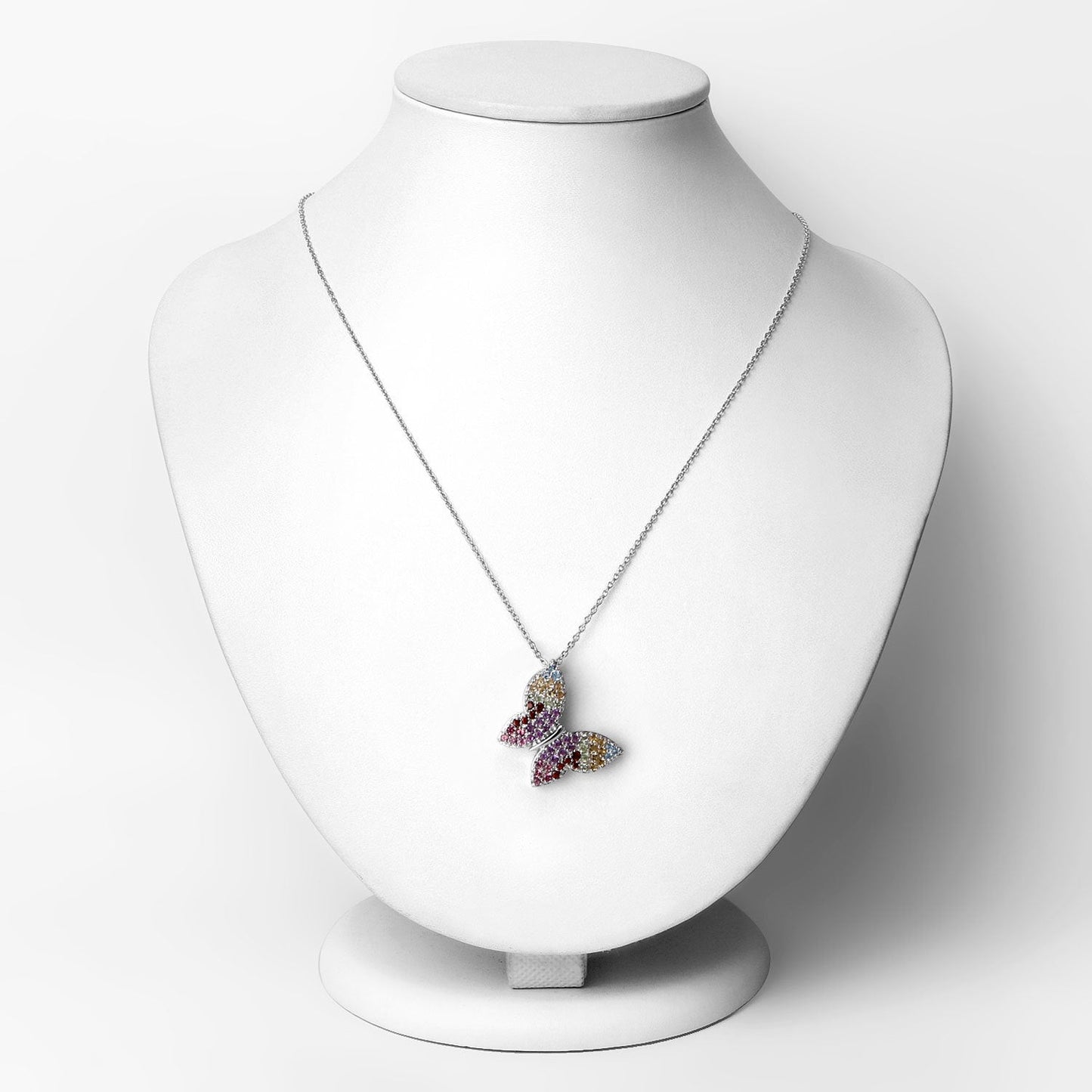 Pendentif en argent sterling .925 de 1,62 carat avec pierres multiples