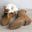 Bottes de neige extérieures brunes premium pour temps froid
