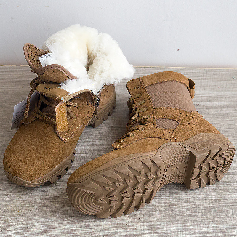 Bottes de neige extérieures brunes premium pour temps froid