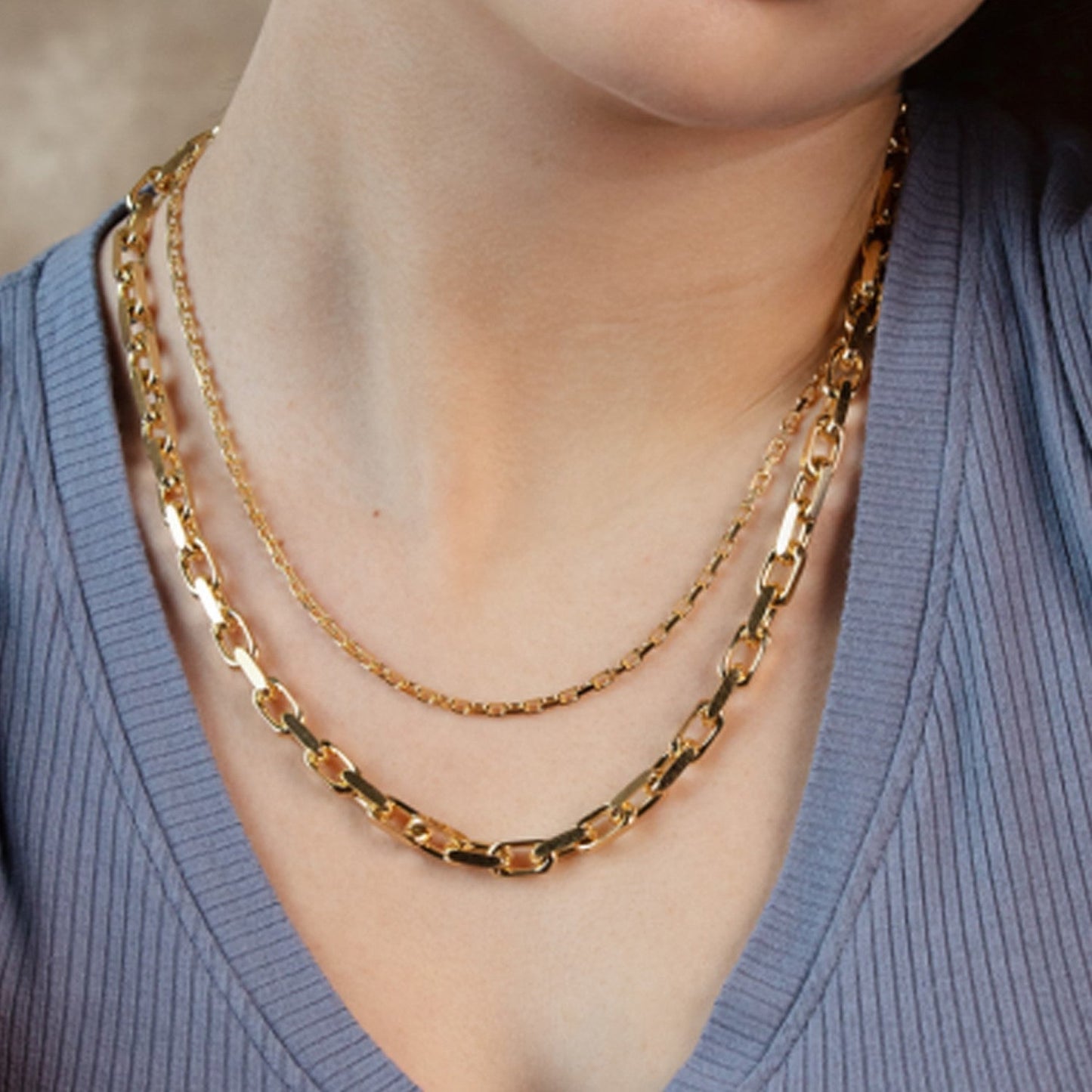 14k Yellow Gold French Cable Link Chain - 6.10 mm