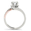 Bague de fiançailles en diamant avec anneau en or blanc et rose 14k