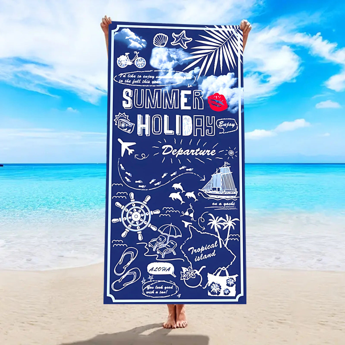 Quick-Drying Double-Sided Microfiber Beach Towel