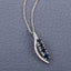 Pendentif en or blanc 14K avec saphir bleu et diamant de 0,40 carat