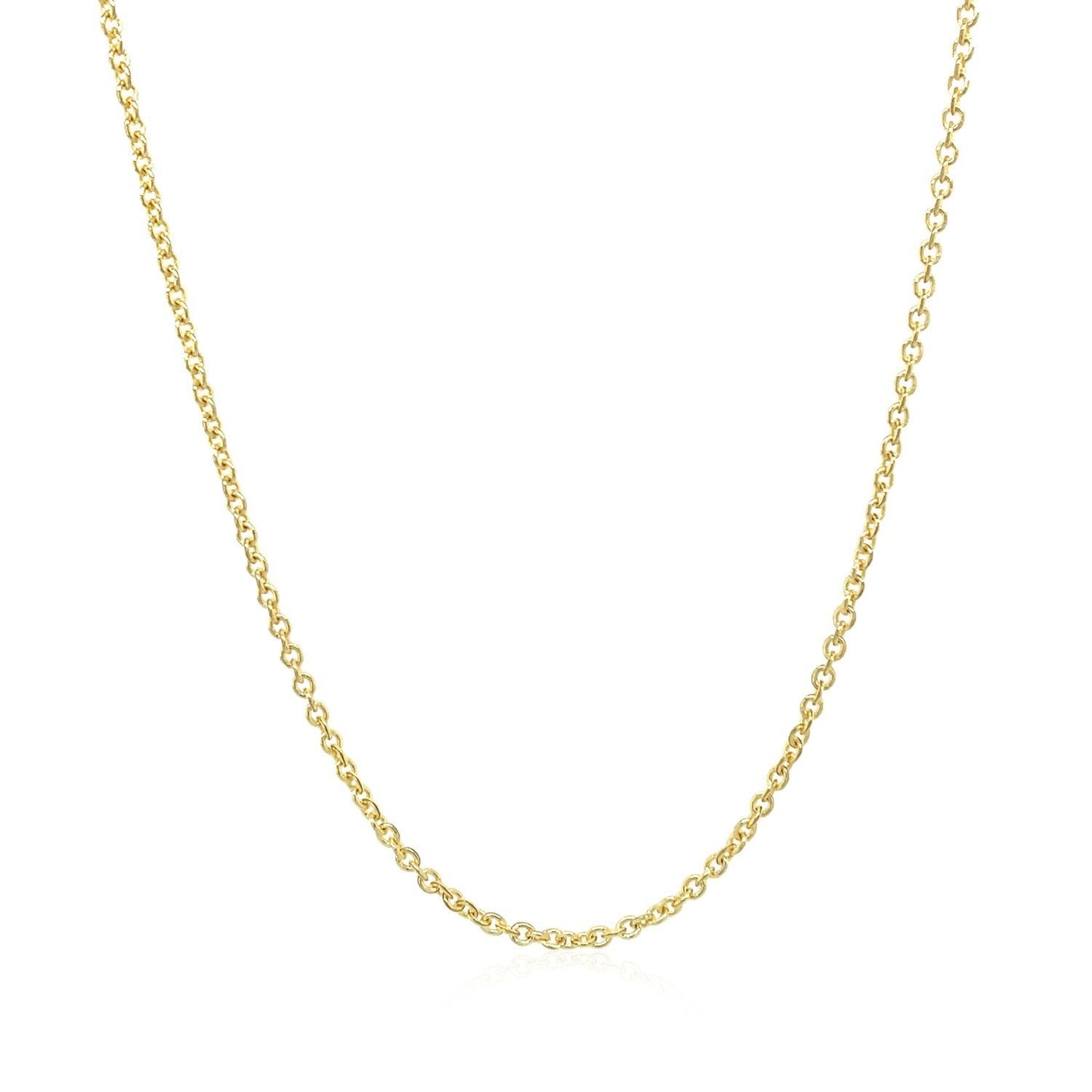 Chaîne en maillons câble légère Forsantina en or jaune 14 carats - 1,5 mm
