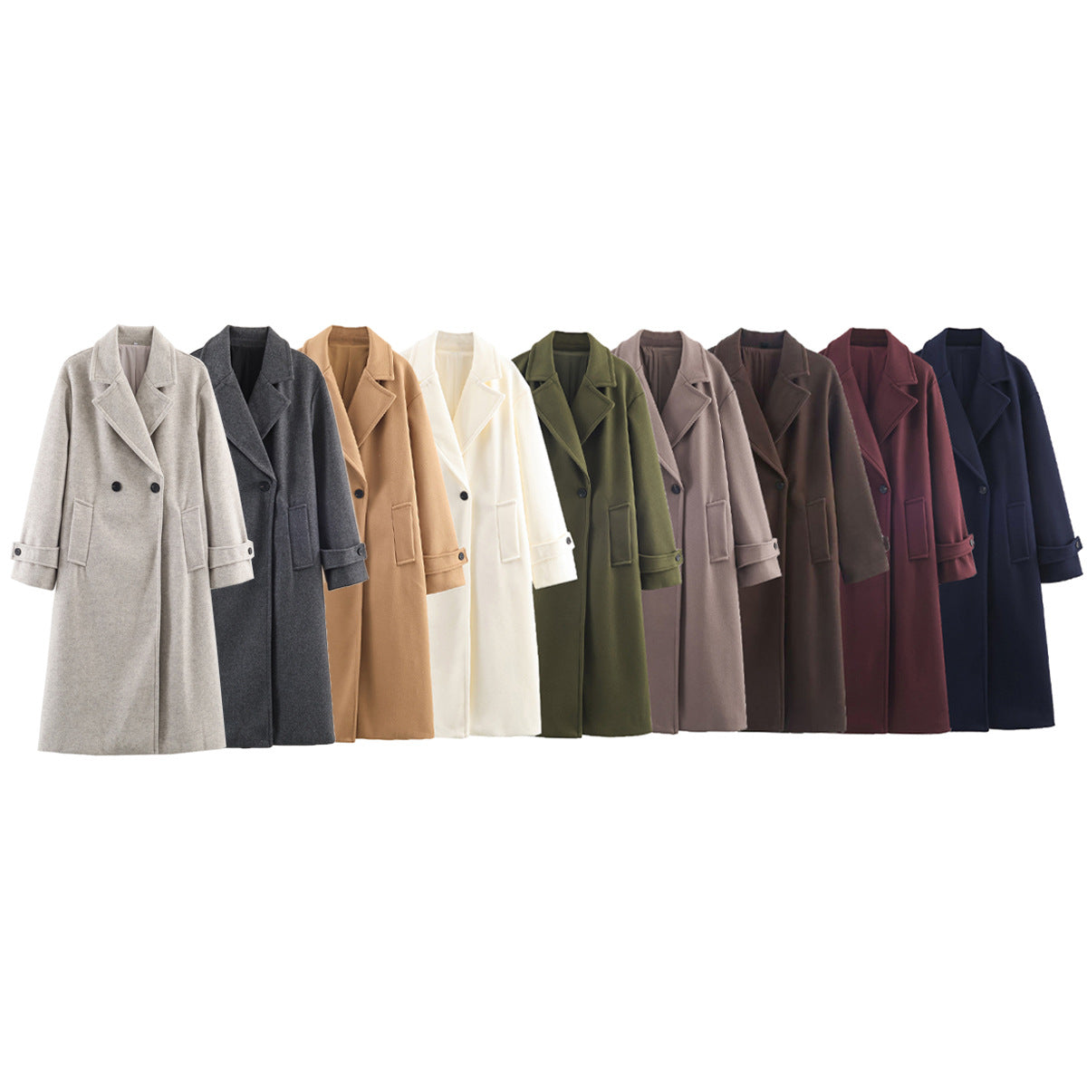 Manteau long élégant minimaliste pour femmes