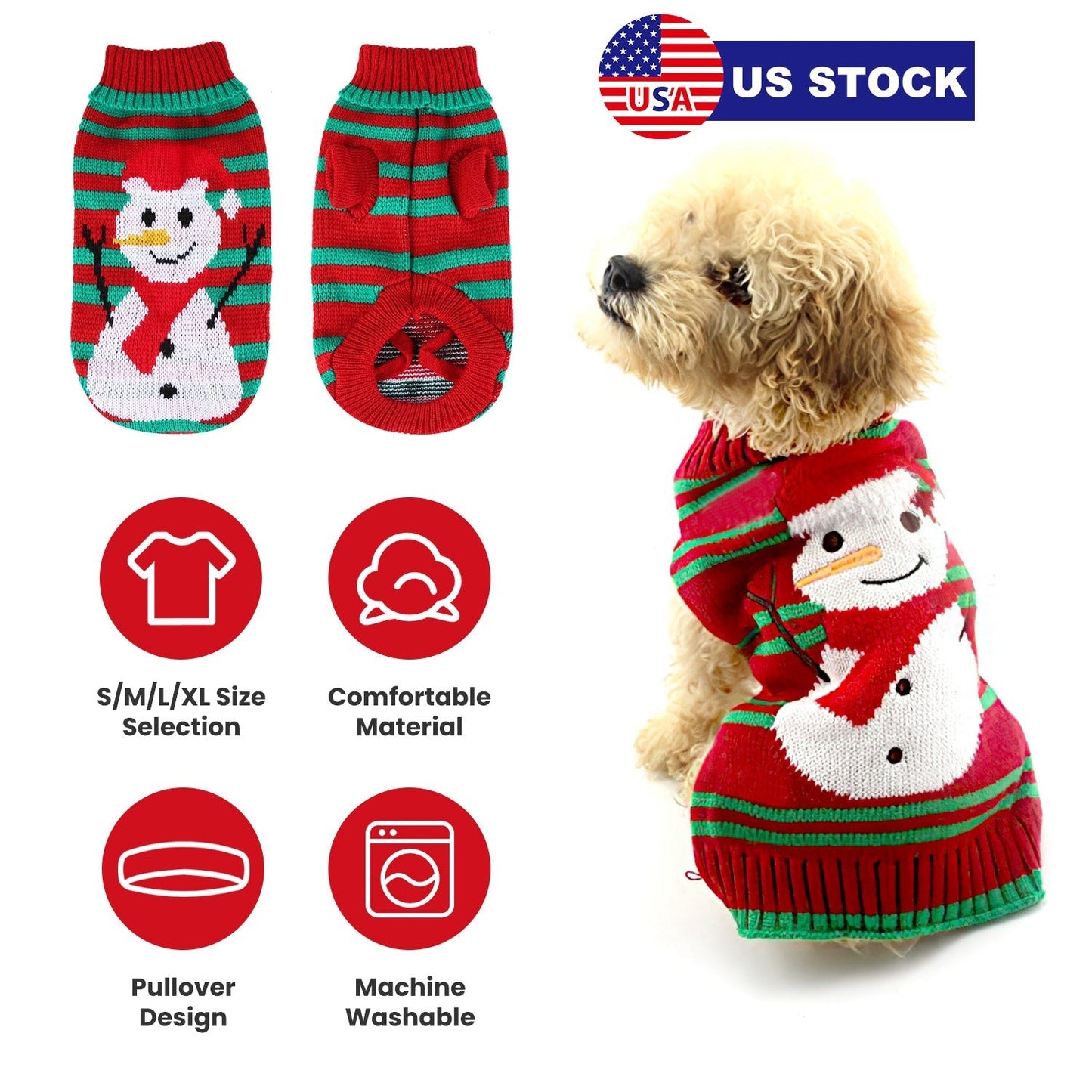 Suéter de Navidad con Cuello de Tortuga para Mascotas GBruno
