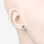 0.38 Carat Genuine Zambian Emerald 10K Yellow Gold Earrings